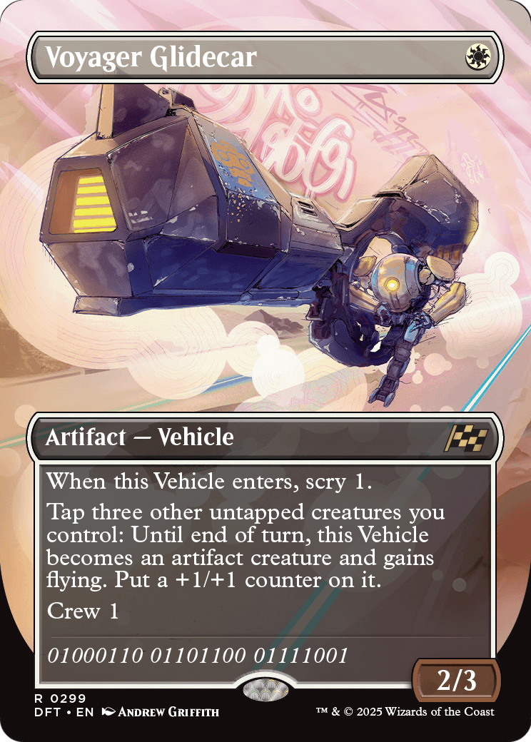 Voyager Glidecar (Borderless) (DFT-299) [Aetherdrift] Foil