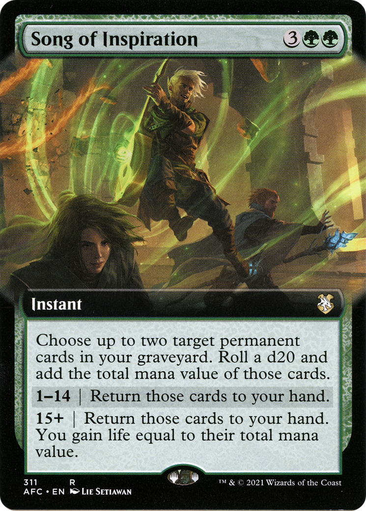 Song of Inspiration (Extended Art) (AFC-311) [Forgotten Realms Commander]