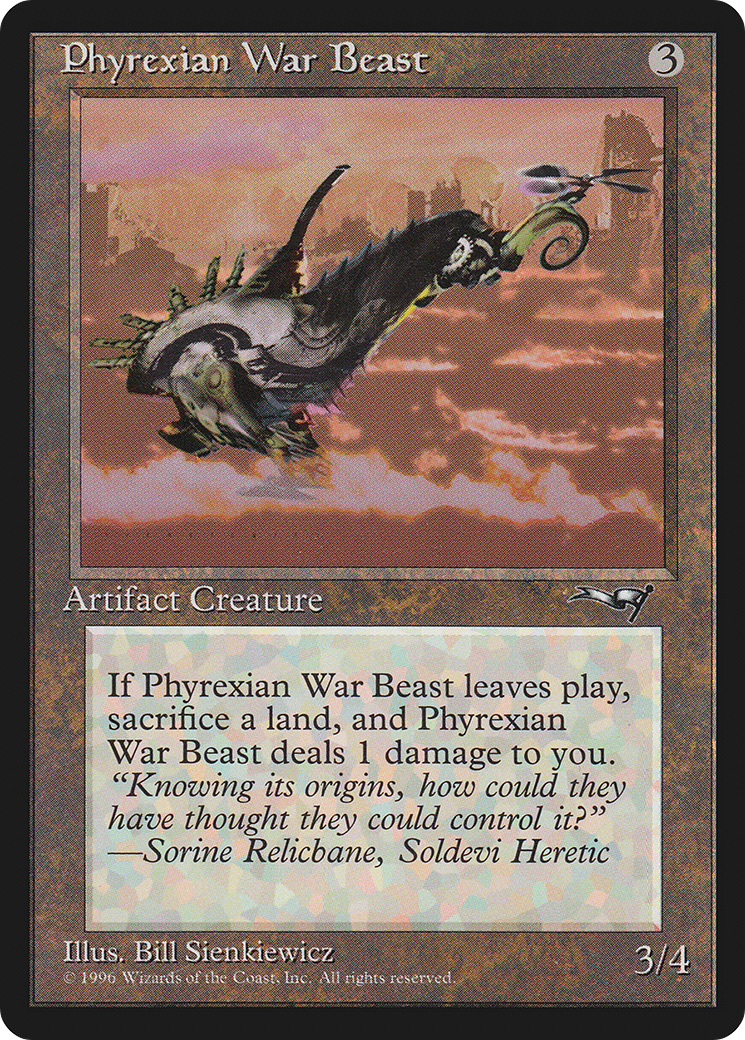 Phyrexian War Beast (Facing Right) (ALL-170) [Alliances]