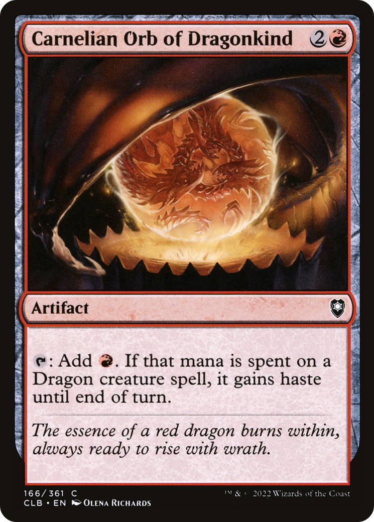 Carnelian Orb of Dragonkind (CLB-166) [Commander Legends: Battle for Baldur's Gate] Foil