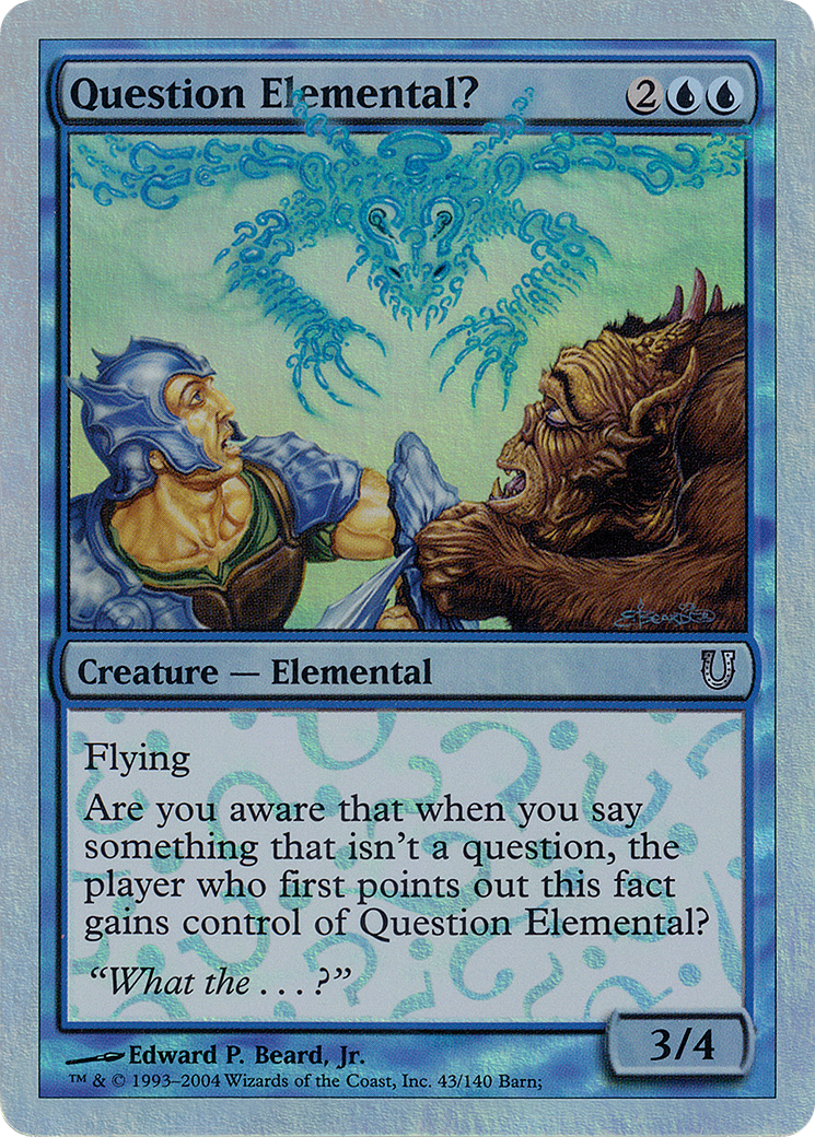 Question Elemental? (Alternate Foil) (UNH-043) [Unhinged] Foil