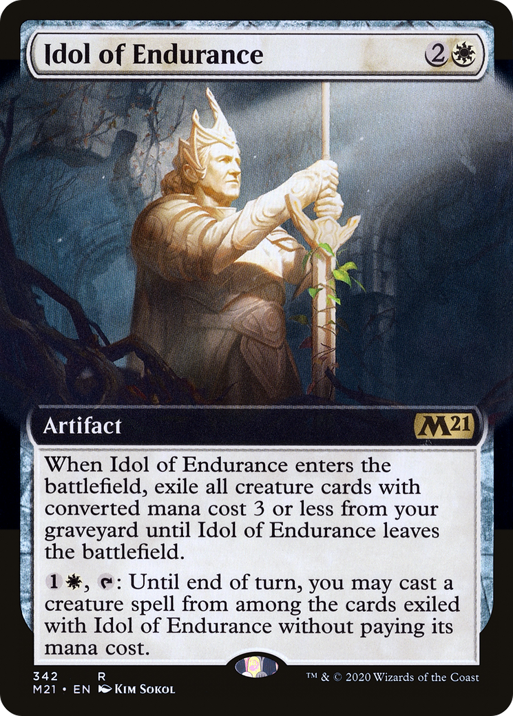 Idol of Endurance (Extended Art) (M21-342) [Core Set 2021] Foil
