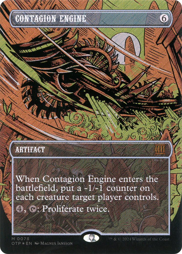 Contagion Engine (Textured Foil) (OTP-078) (Borderless) [Breaking News] Foil