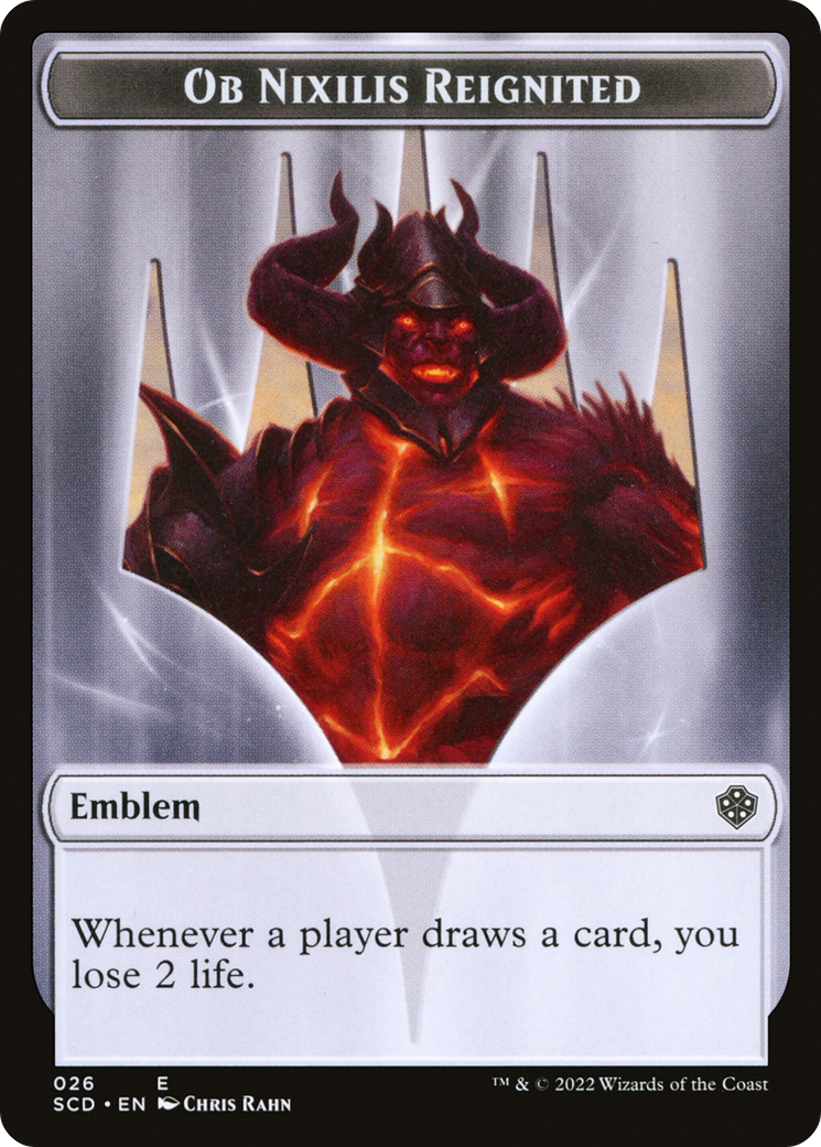 Ob Nixilis Reignited Emblem (TSCD-026) [Starter Commander Deck Tokens] Foil