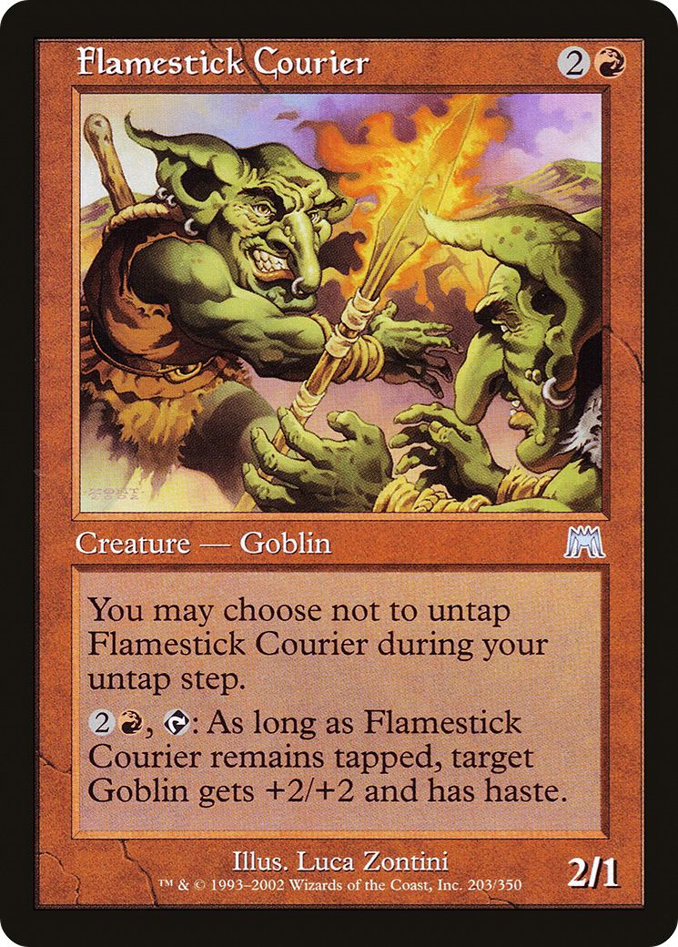 Flamestick Courier (ONS-203) [Onslaught] Foil