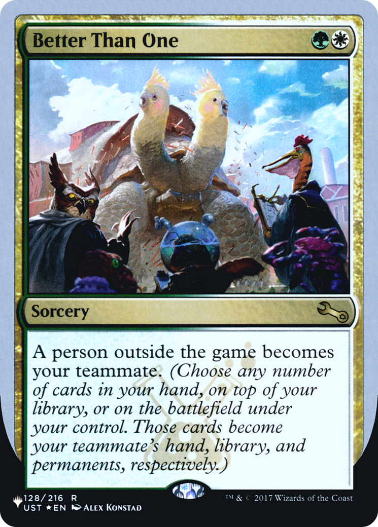Better Than One (LIST-128/216) [The List (Unfinity Foil Edition)] Foil