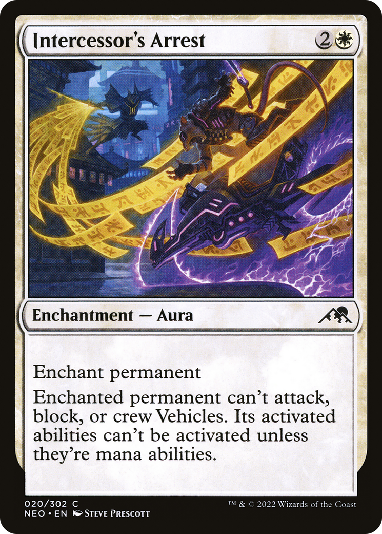 Intercessor's Arrest (NEO-020) [Kamigawa: Neon Dynasty] Foil