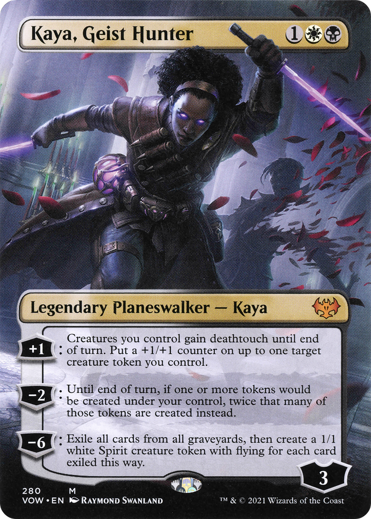 Kaya, Geist Hunter (Borderless) (VOW-280) [Innistrad: Crimson Vow] Foil