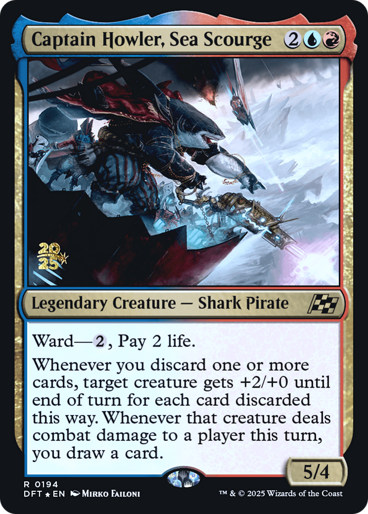 Captain Howler, Sea Scourge (PRE-194) [Prerelease Cards] Foil