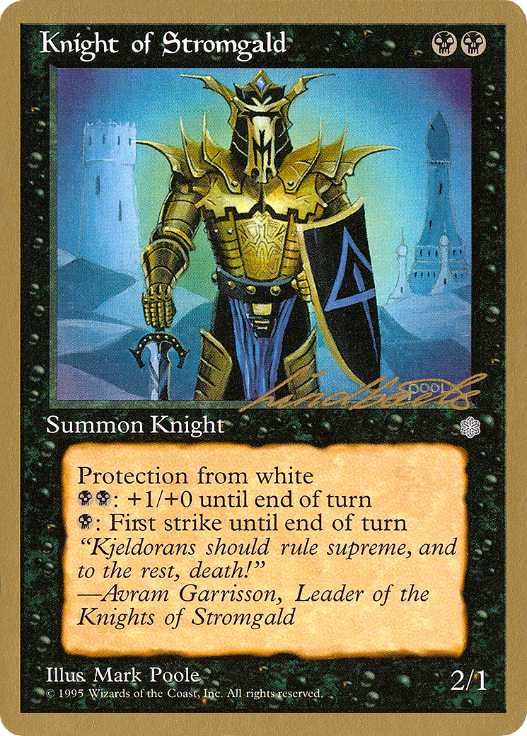 Knight of Stromgald - 1996 Leon Lindback (ICE) [Pro Tour Collector Set]