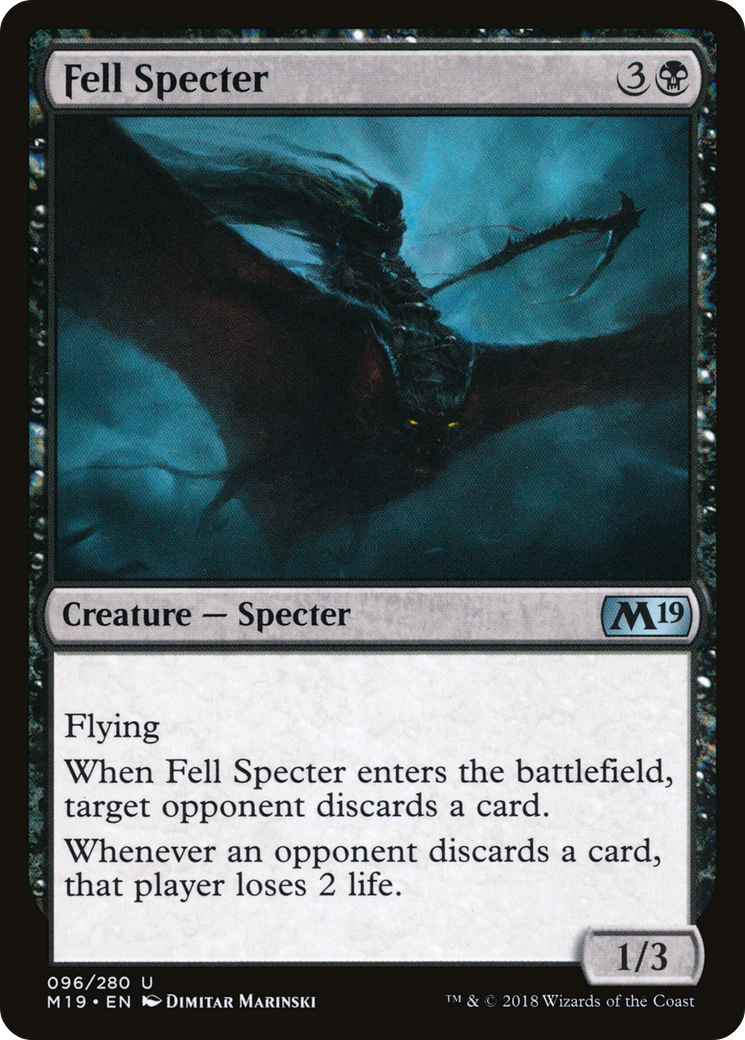 Fell Specter (M19-096) [Core Set 2019] Foil