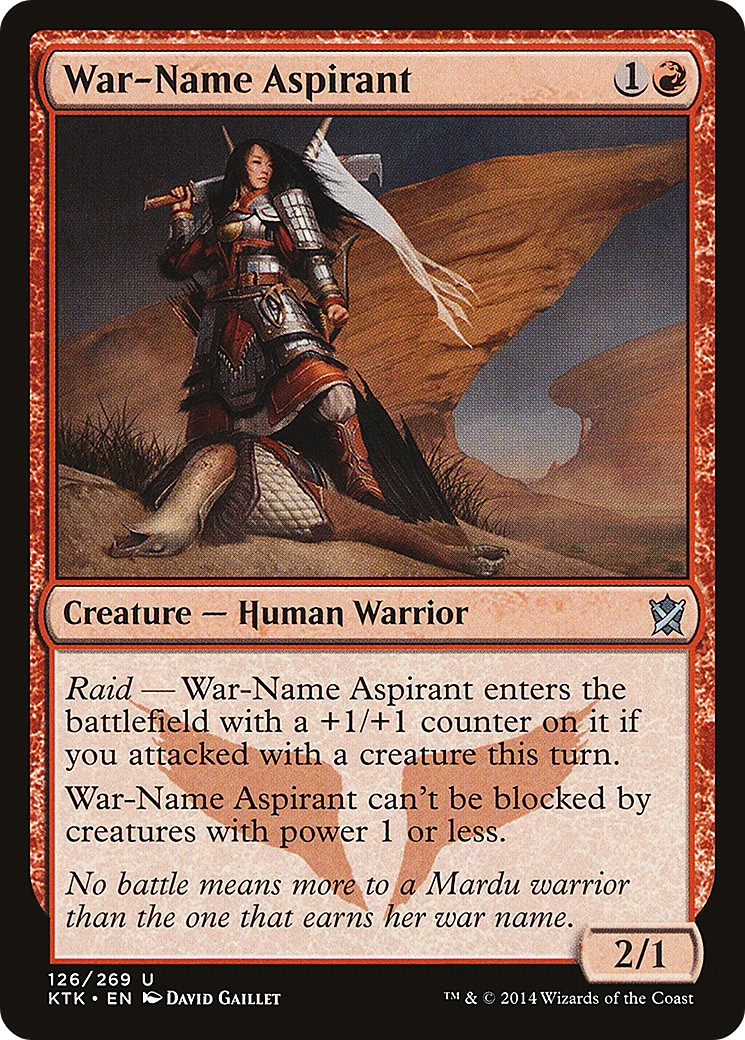 War-Name Aspirant (KTK-126) [Khans of Tarkir] Foil