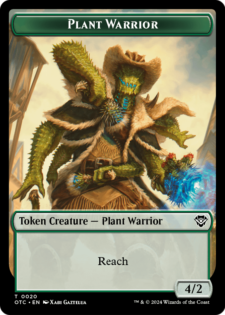 Plant Warrior (TOTC-020) [Outlaws of Thunder Junction Commander Tokens] Foil