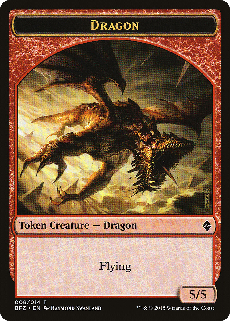 Dragon Token (BFZ-008) [Battle for Zendikar Tokens]