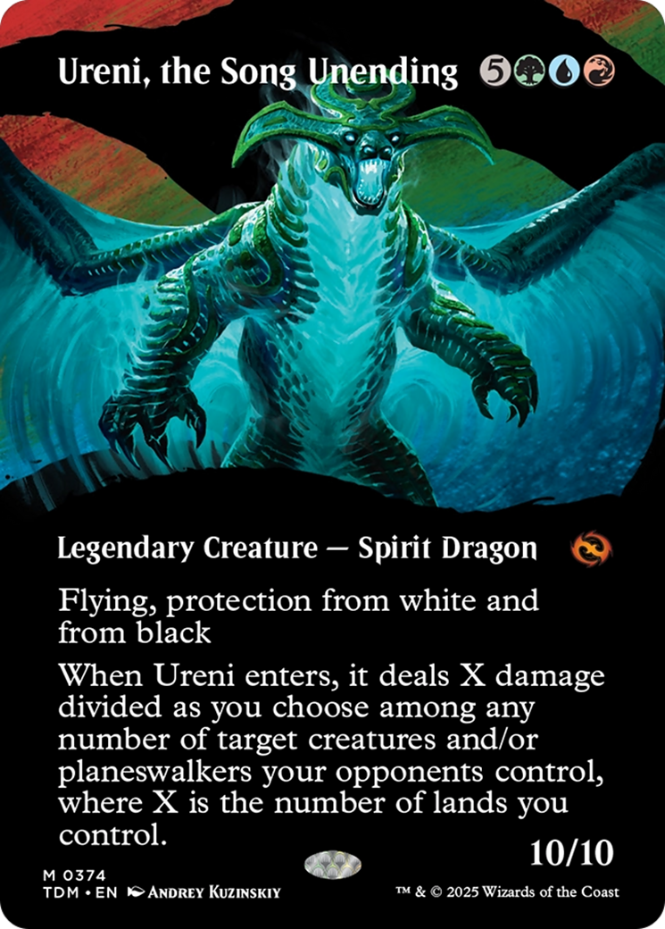 Ureni, the Song Unending (Borderless) (TDM-374) (Showcase) [Tarkir: Dragonstorm] Foil