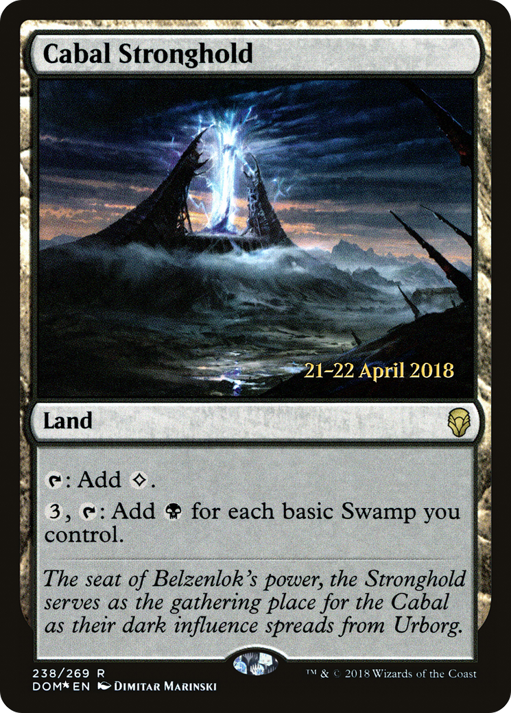 Cabal Stronghold (PRE-238S) [Dominaria Promos] Foil
