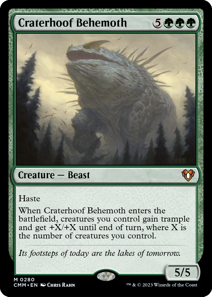 Craterhoof Behemoth (CMM-280) [Commander Masters] Foil