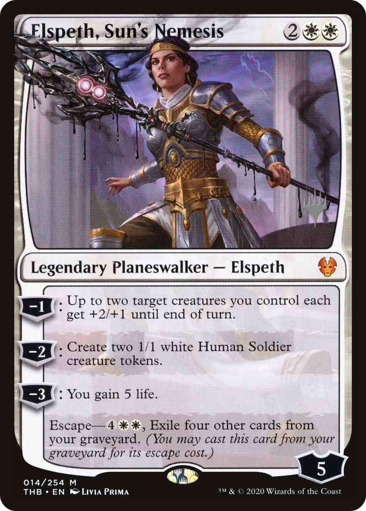 Elspeth, Sun's Nemesis (PPTHB-014) [Promo Pack: Theros Beyond Death Promos]