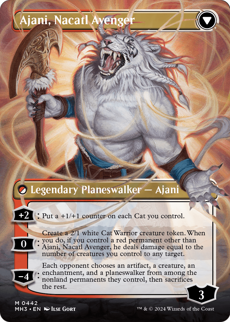 Ajani, Nacatl Pariah (Borderless) (MH3-442) [Modern Horizons 3] Foil