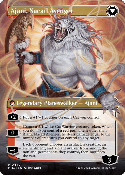 Ajani, Nacatl Pariah (Borderless) (MH3-442) [Modern Horizons 3] Foil