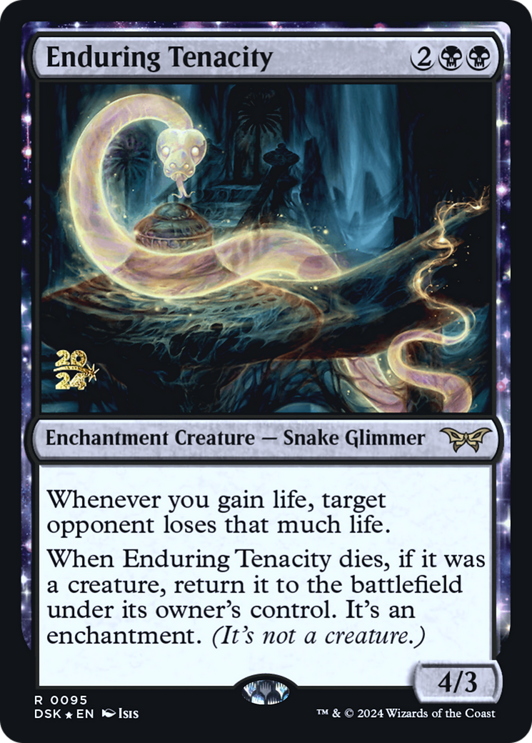 Enduring Tenacity (PRE-095) [Duskmourn: House of Horror Promos] Foil