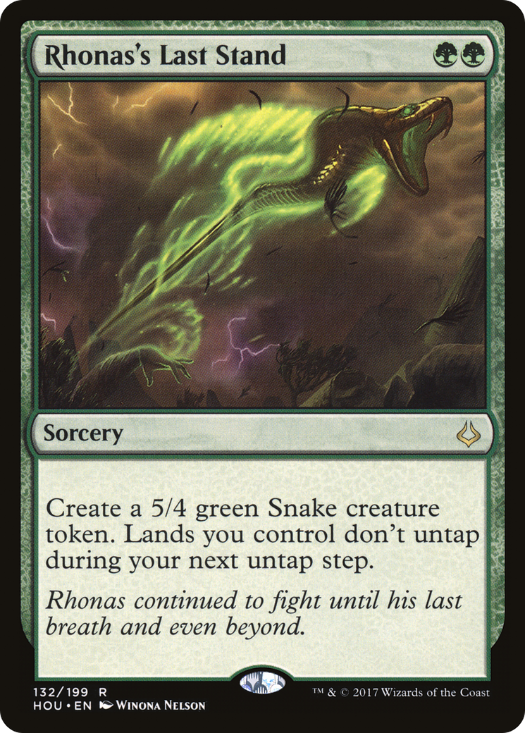 Rhonas's Last Stand (HOU-132) [Hour of Devastation] Foil