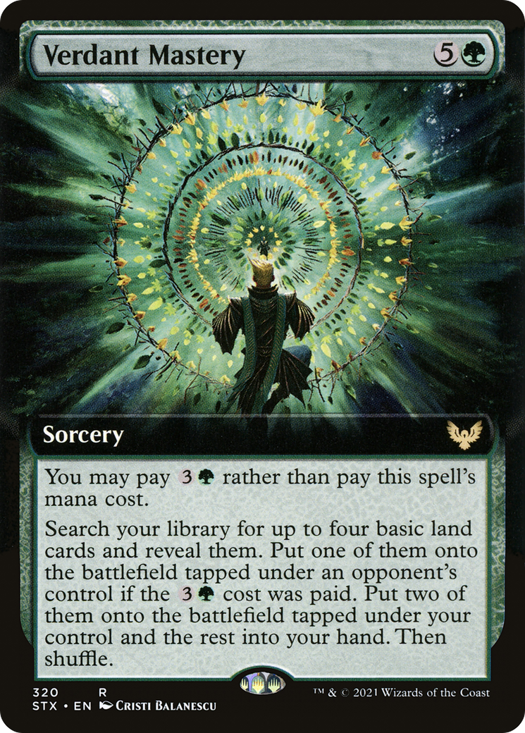 Verdant Mastery (Extended Art) (STX-320) [Strixhaven: School of Mages] Foil