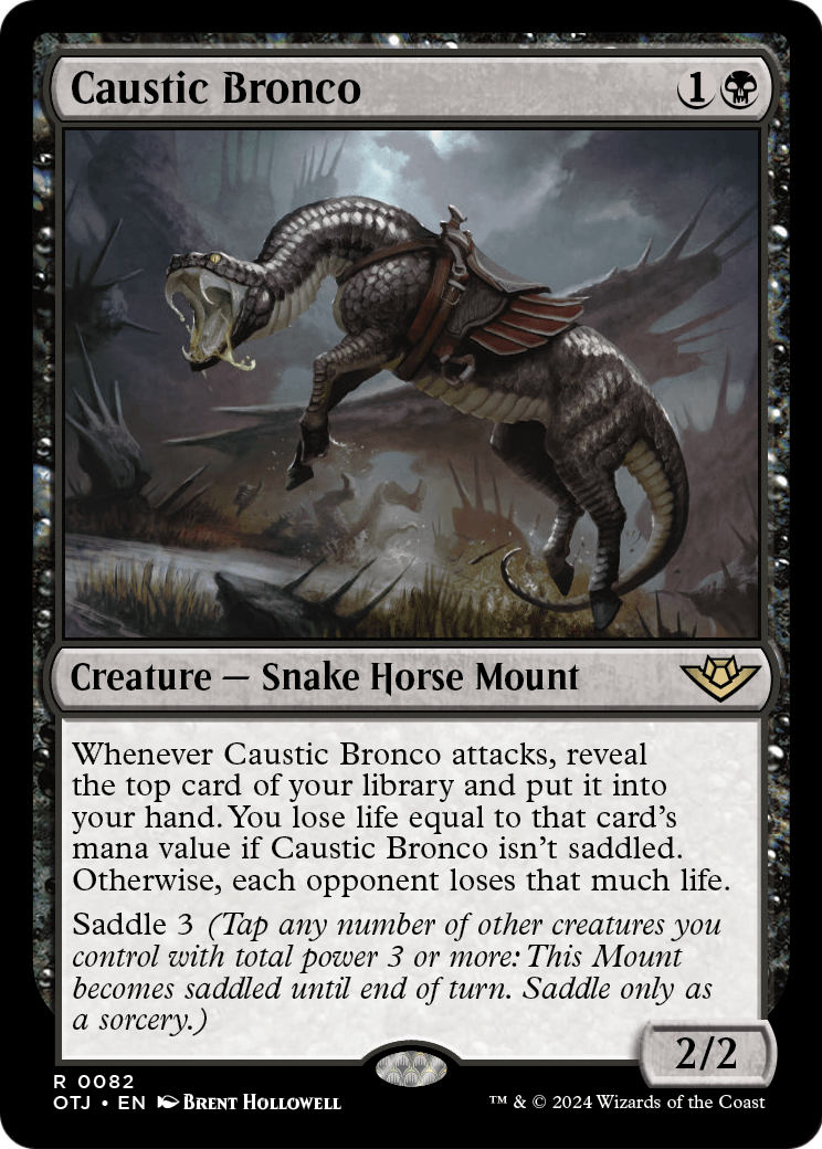 Caustic Bronco (OTJ-082) [Outlaws of Thunder Junction] Foil