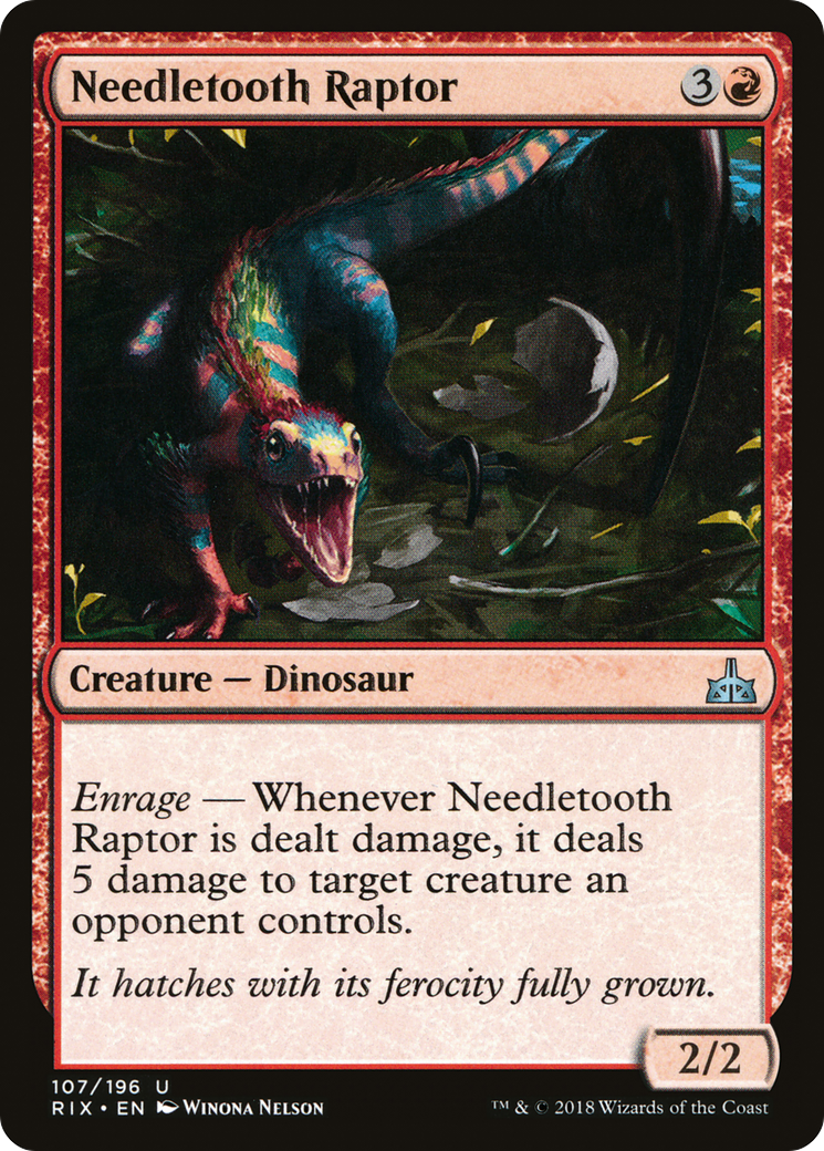 Needletooth Raptor (RIX-107) [Rivals of Ixalan]