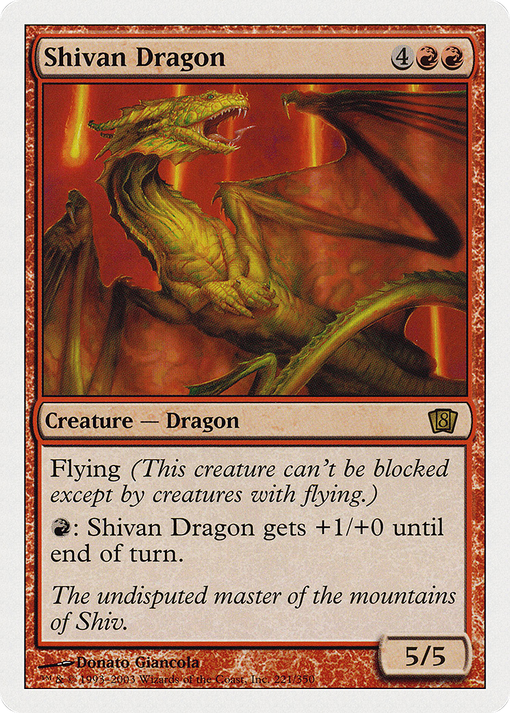 Shivan Dragon (8ED-221) [8th Edition] Foil