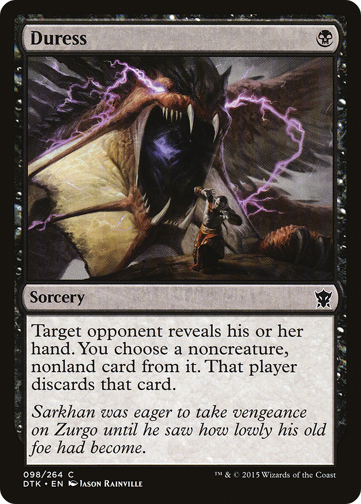 Duress (DTK-098) [Dragons of Tarkir] Foil