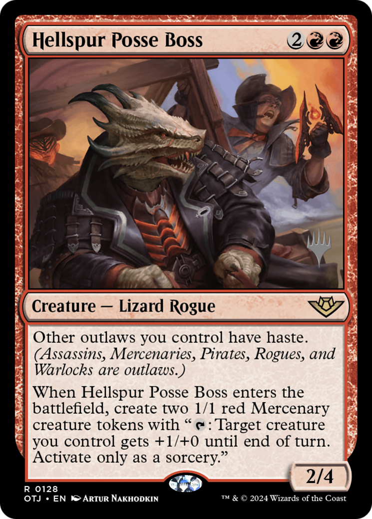 Hellspur Posse Boss (PPOTJ-128) [Promo Pack: Outlaws of Thunder Junction Promos]