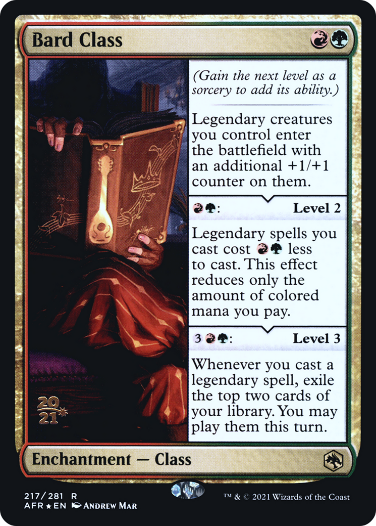 Bard Class (PRE-217S) [Adventures in the Forgotten Realms Promos] Foil