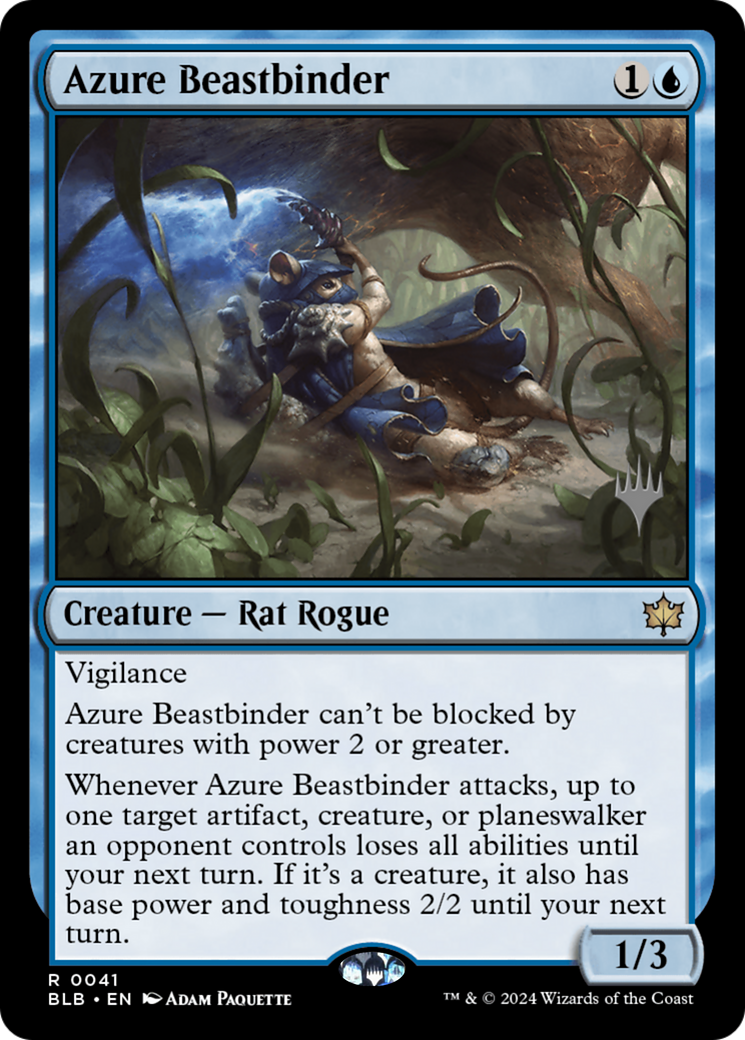 Azure Beastbinder (PPBLB-041) [Promo Pack: Bloomburrow Promos]