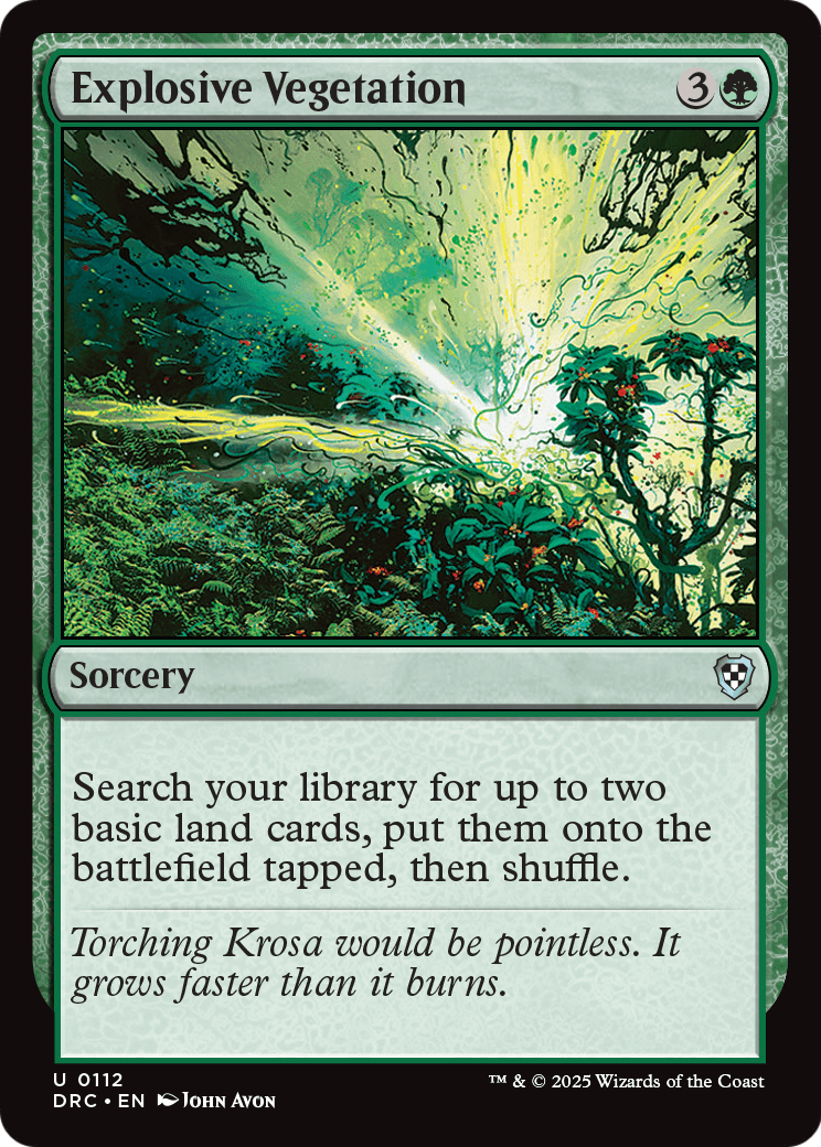 Explosive Vegetation (DRC-112) [Commander: Aetherdrift]