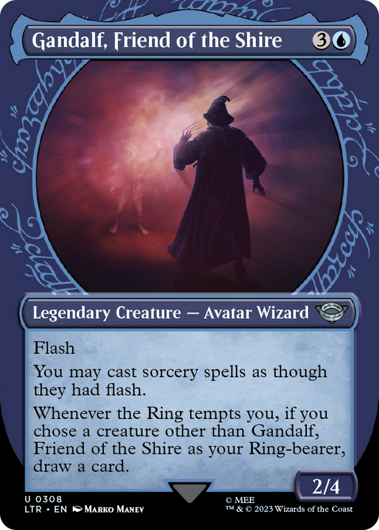 Gandalf, Friend of the Shire (Showcase) (LTR-308) (Borderless) [The Lord of the Rings: Tales of Middle-earth] Foil