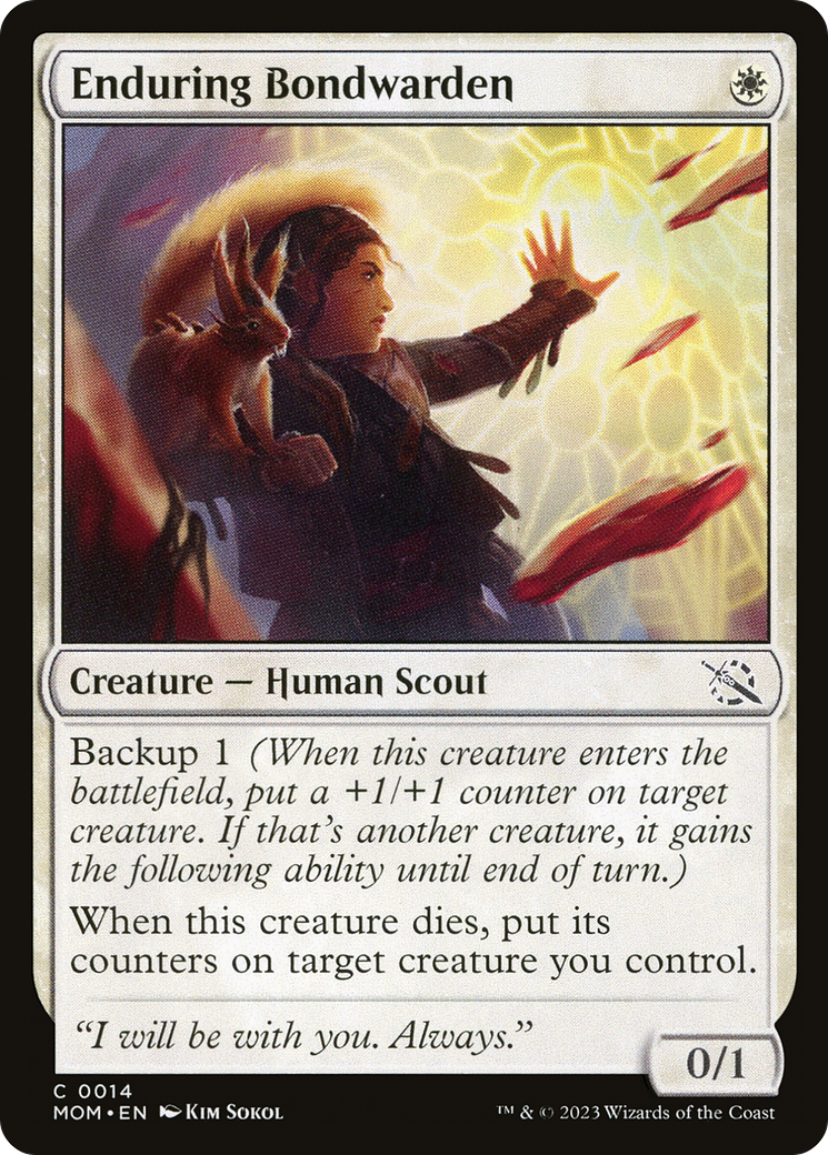 Enduring Bondwarden (MOM-014) [March of the Machine] Foil