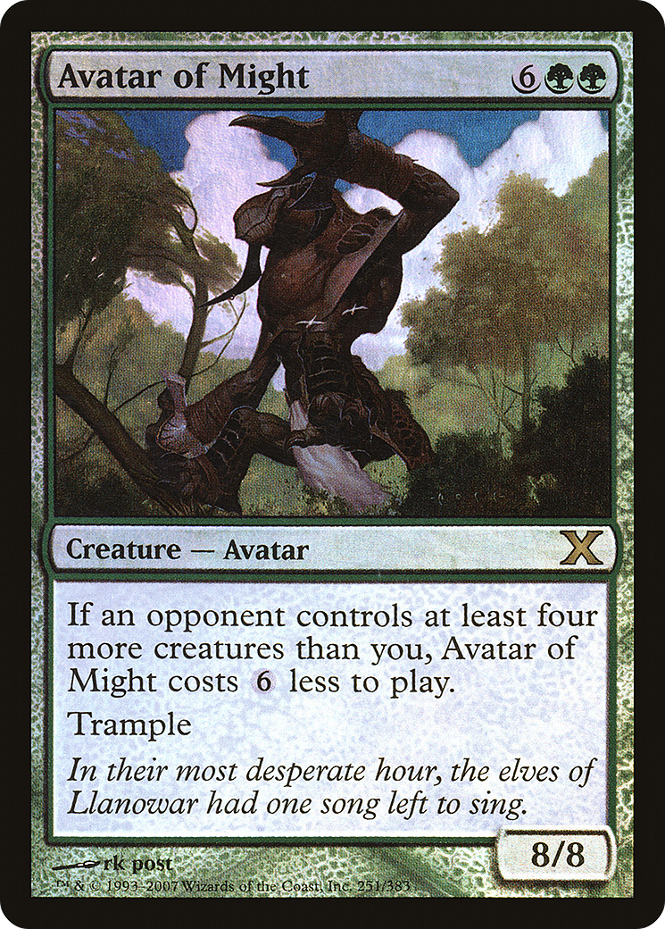 Avatar of Might (10E-251★) [Tenth Edition] Foil