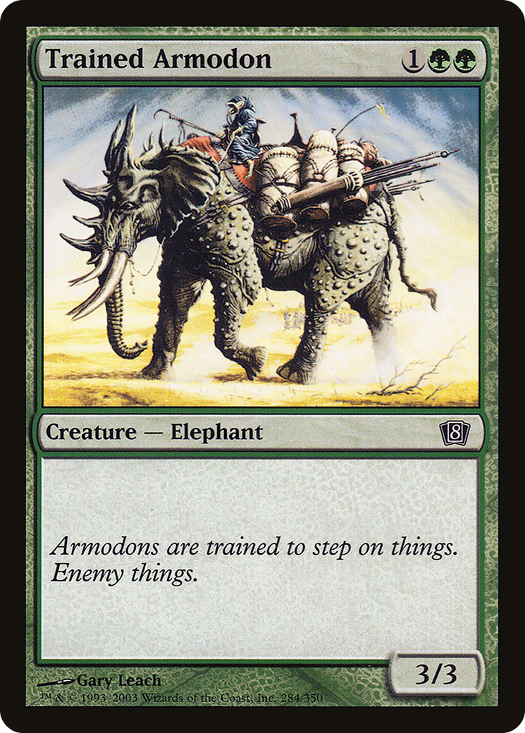 Trained Armodon (8ED-284) [8th Edition] Foil
