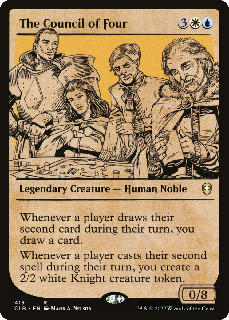 The Council of Four (Showcase) (CLB-419) [Commander Legends: Battle for Baldur's Gate] Foil