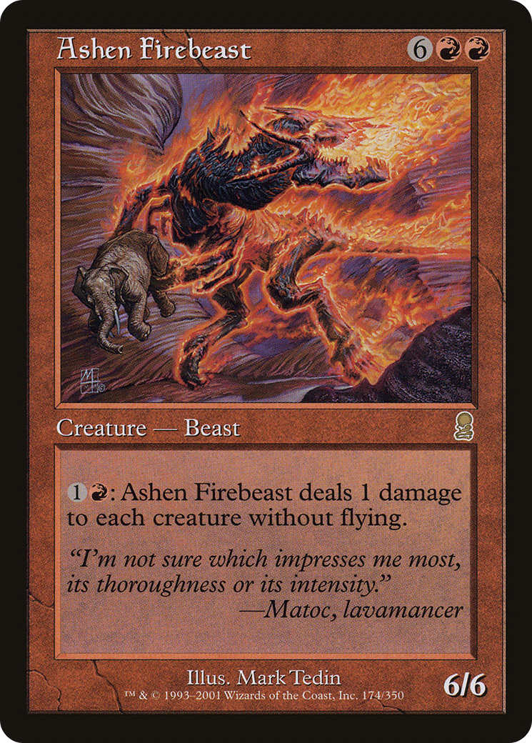 Ashen Firebeast (ODY-174) [Odyssey] Foil
