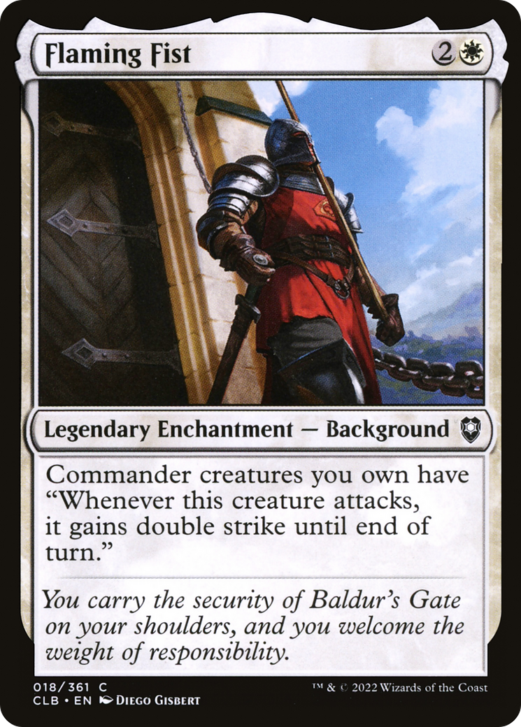Flaming Fist (CLB-018) [Commander Legends: Battle for Baldur's Gate] Foil