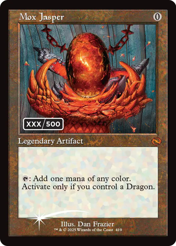 Mox Jasper (Serial Numbered) (TDM-419) [Tarkir: Dragonstorm] Foil