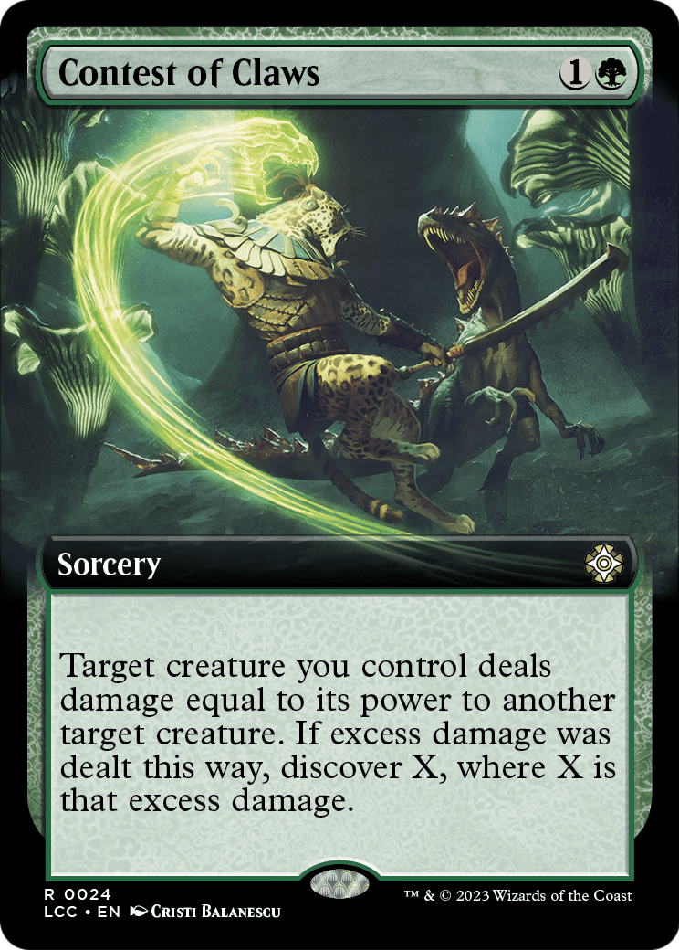 Contest of Claws (Extended Art) (LCC-024) [The Lost Caverns of Ixalan Commander] Foil