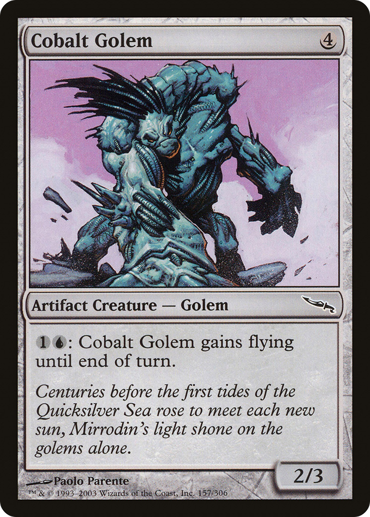 Cobalt Golem (MRD-157) [Mirrodin] Foil