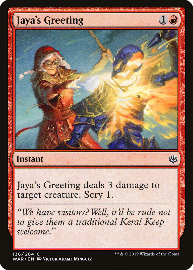 Jaya's Greeting (WAR-136) [War of the Spark]