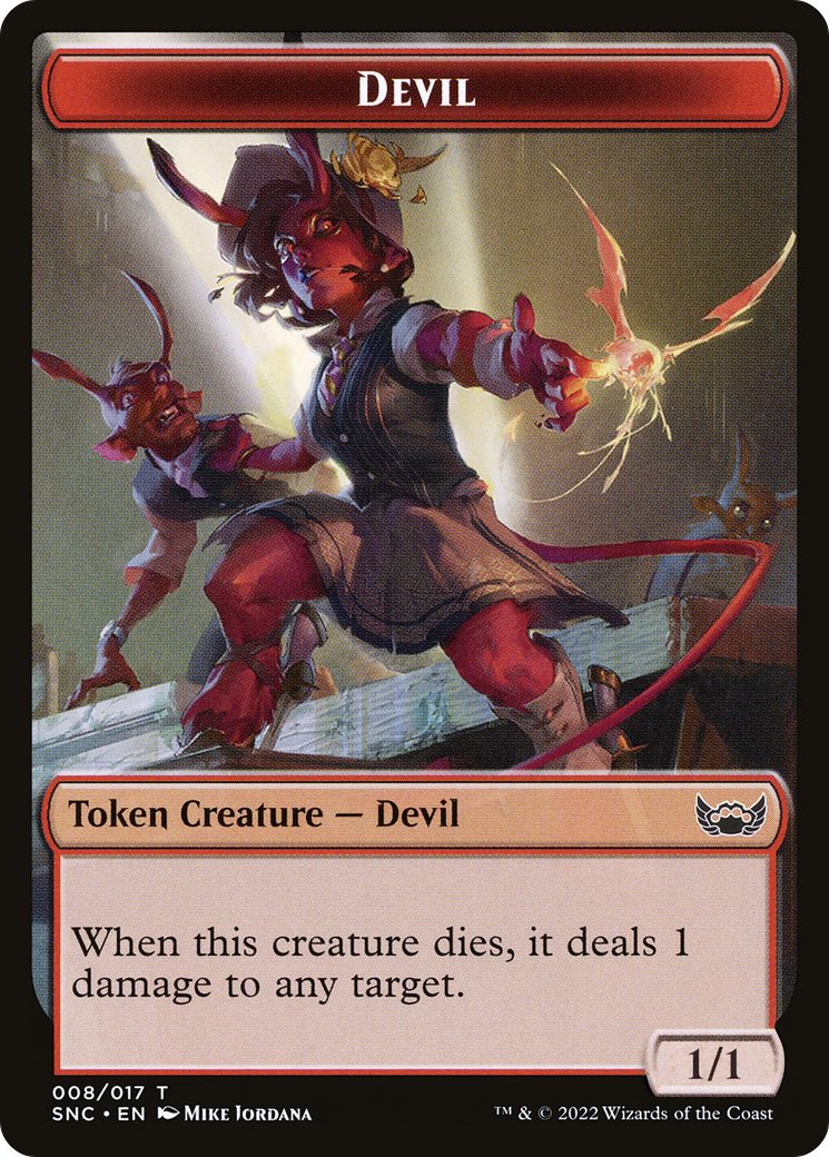 Devil (TSNC-008) [Streets of New Capenna Tokens] Foil