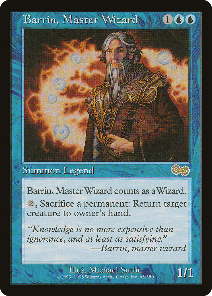 Barrin, Master Wizard (USG-063) [Urza's Saga]