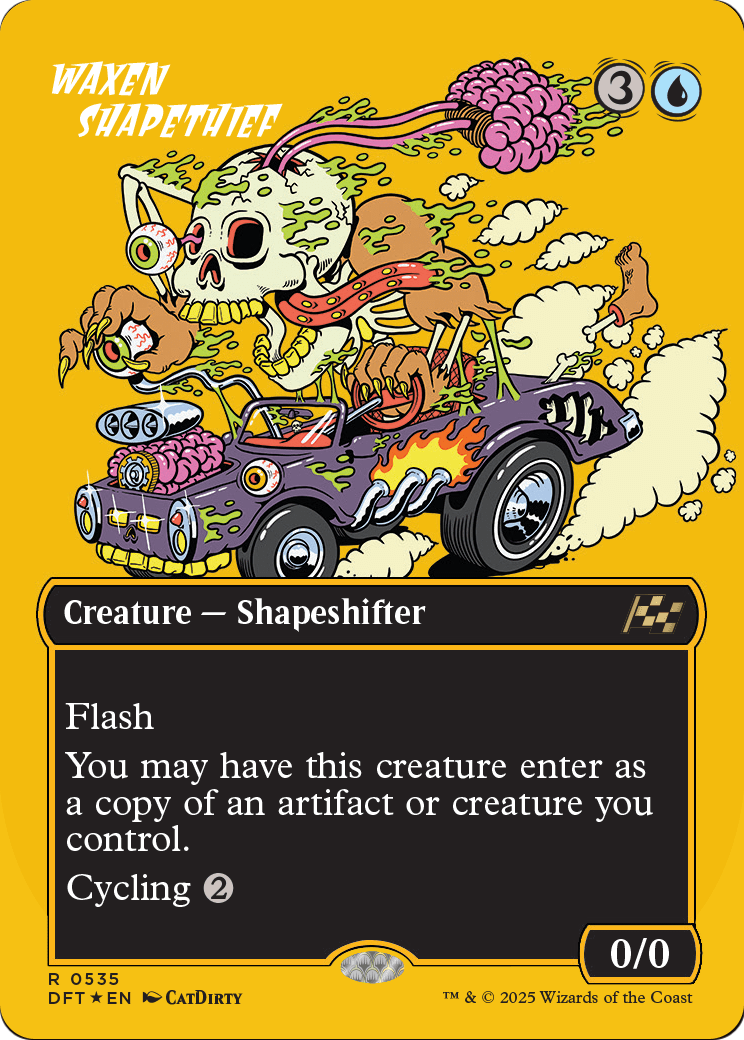 Waxen Shapethief (Borderless) (First-Place Foil) (DFT-535) [Aetherdrift] Foil