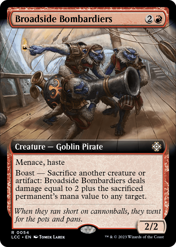Broadside Bombardiers (Extended Art) (LCC-054) [The Lost Caverns of Ixalan Commander]